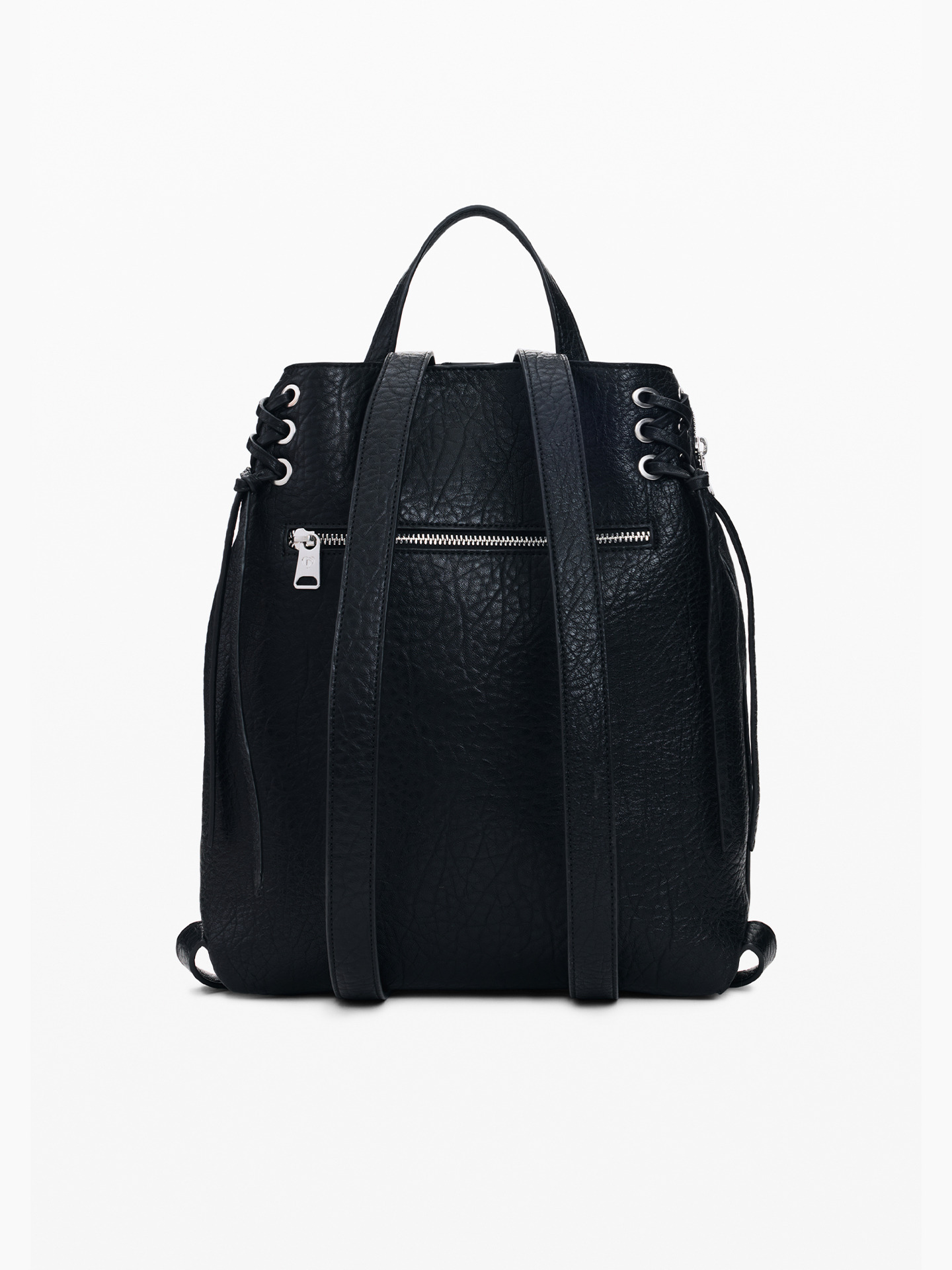 Mochila Média em Efeito Pele