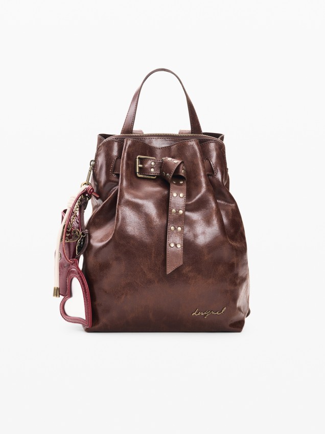 Mochila Mini com Efeito Pele