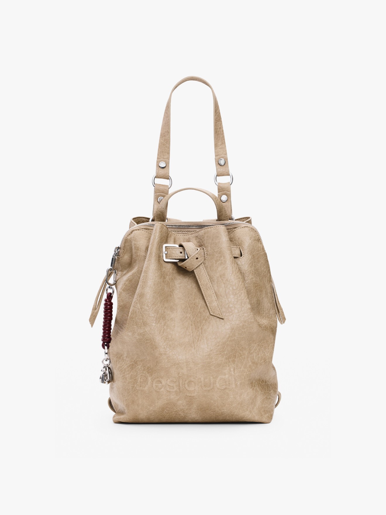 Mochila Média de Efeito Pele