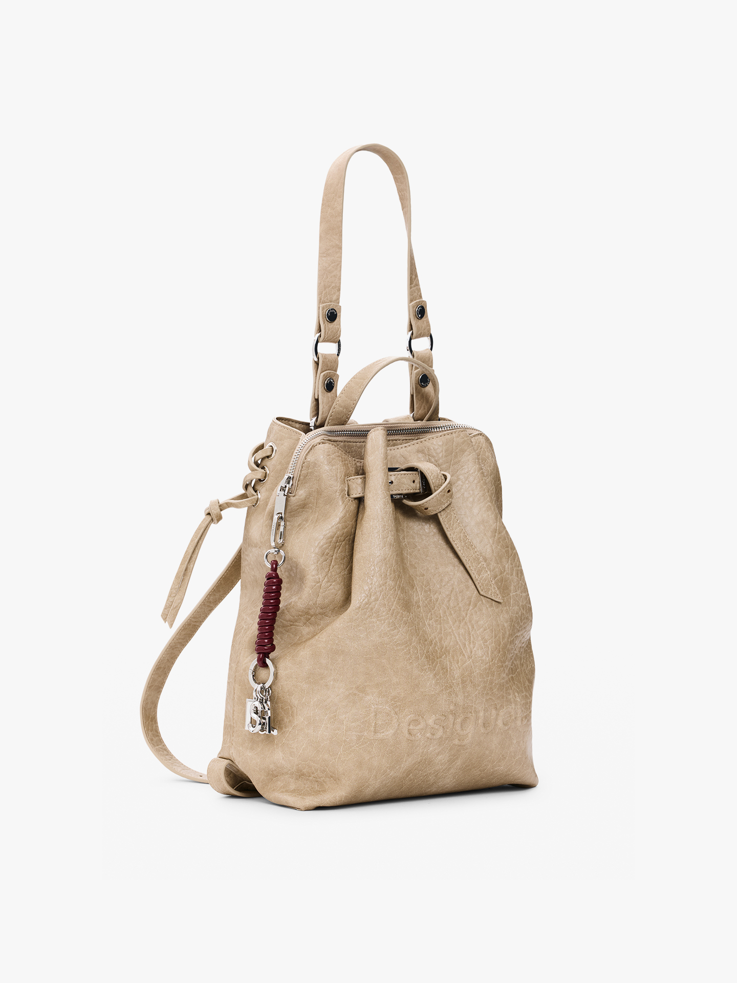 Mochila Média de Efeito Pele