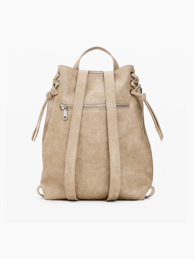 Mochila Média de Efeito Pele