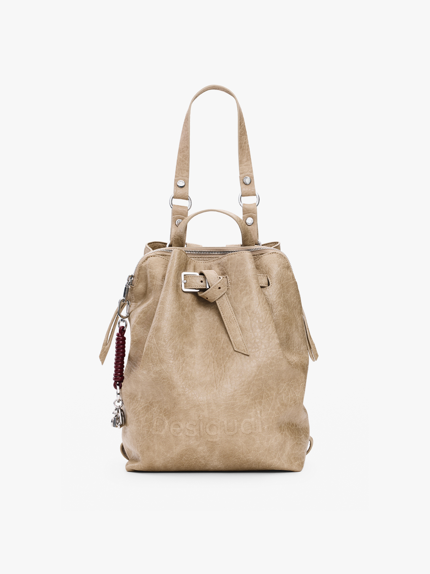 Mochila Média de Efeito Pele