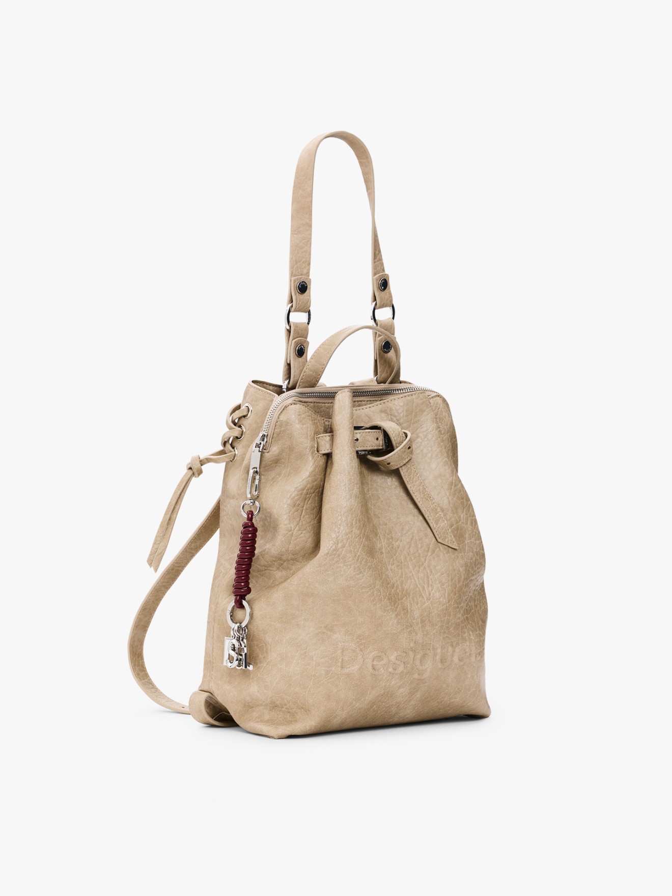 Mochila Média de Efeito Pele
