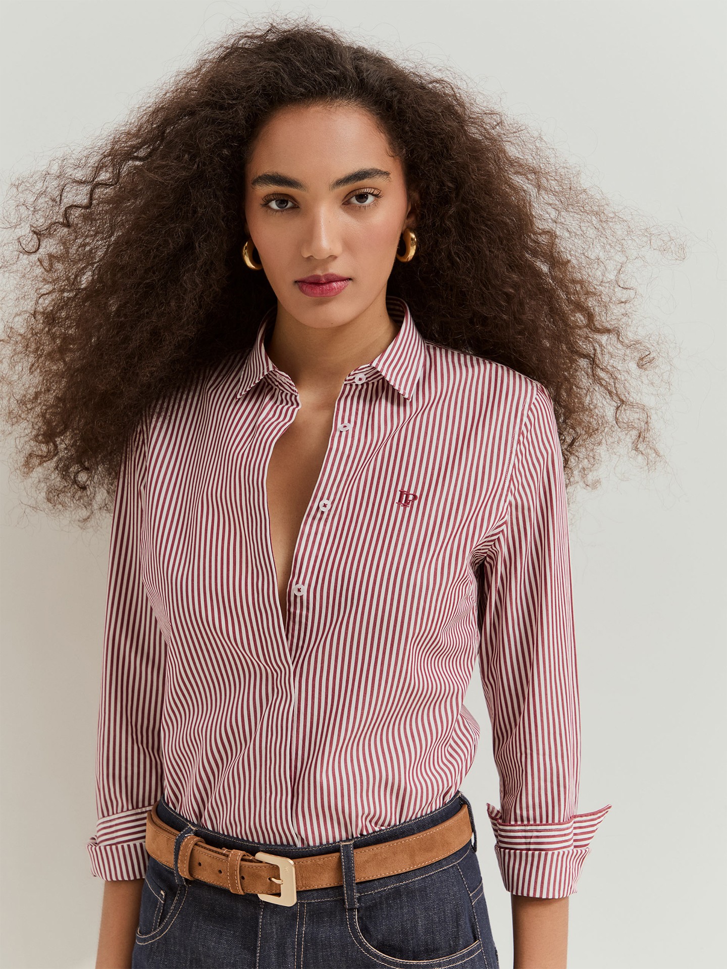 Camisa Cintada de Riscas