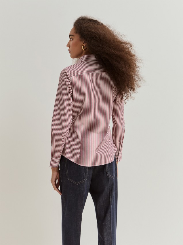 Camisa Cintada de Riscas