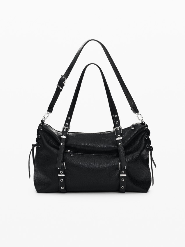 Mala Shopper Grande com Efeito Pele