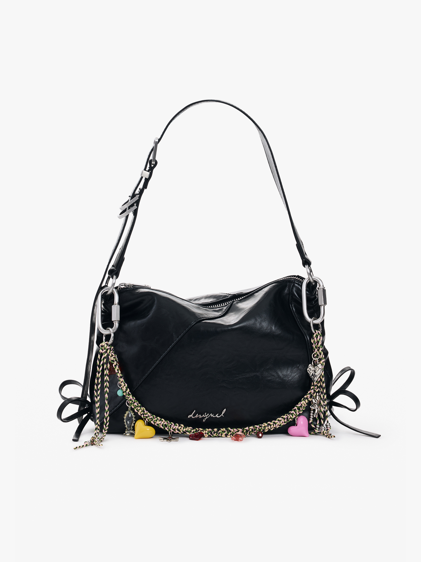 Mala de Tiracolo Média com Efeito Pele