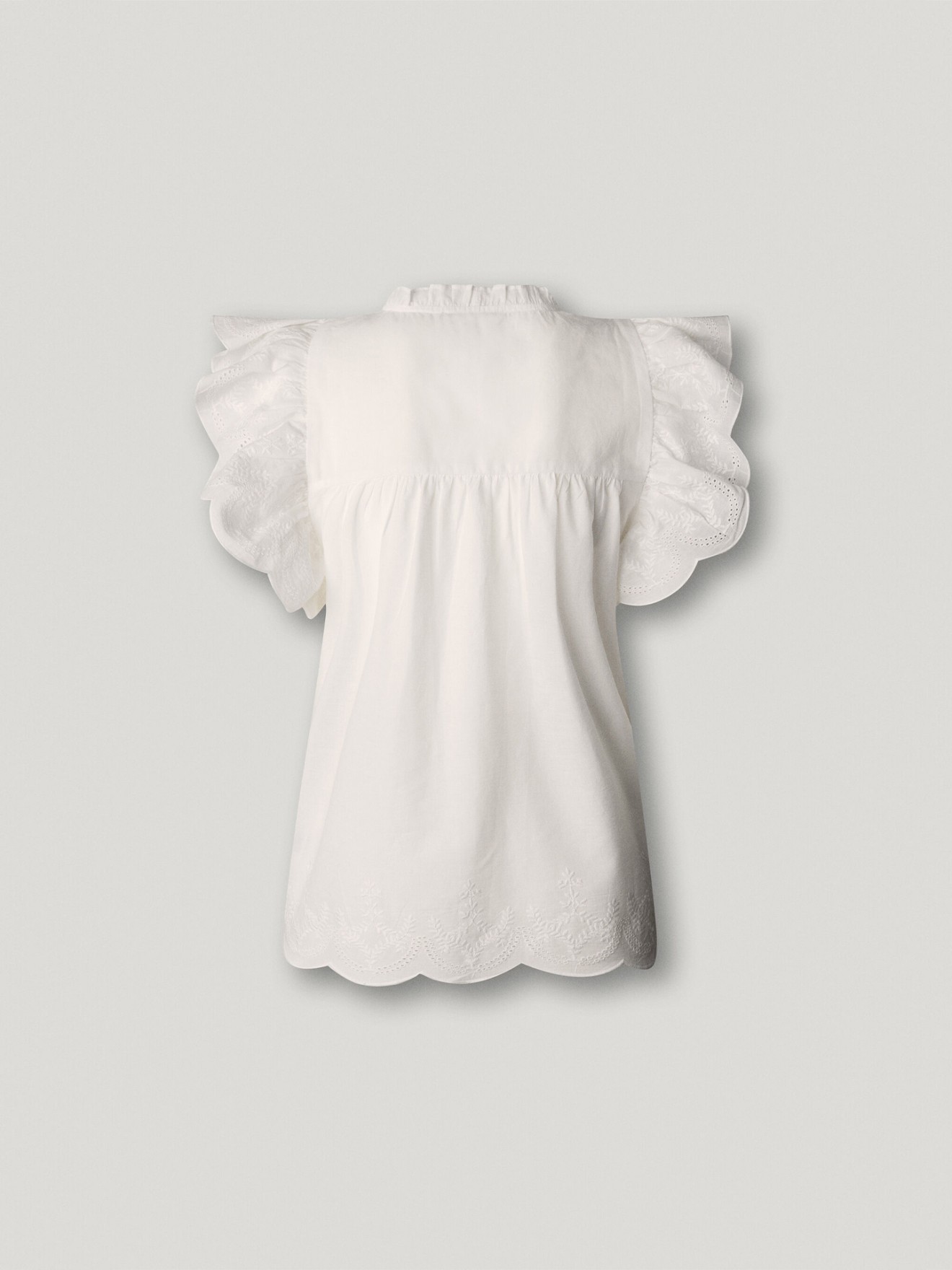 Blusa Fluida com Manga Borboleta