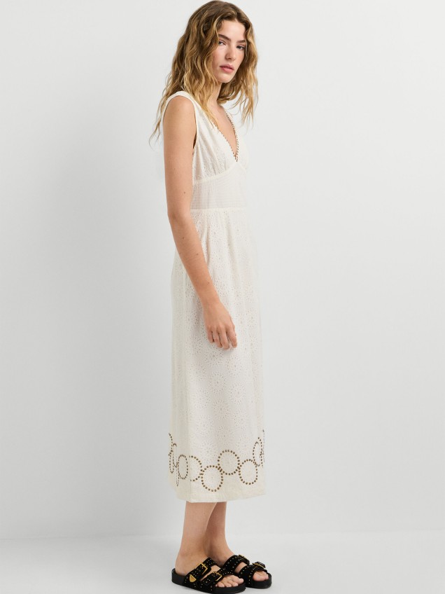 Vestido Comprido com Pormenores Abertos