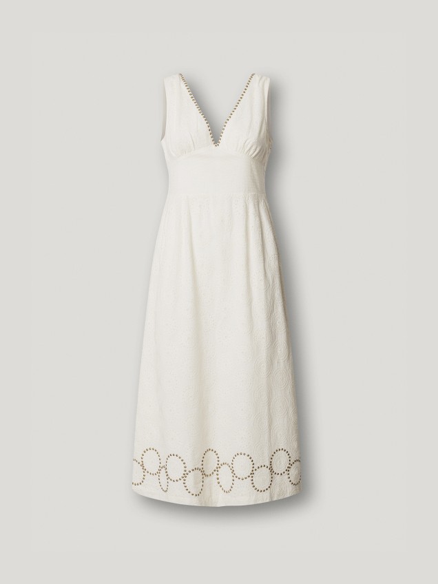 Vestido Comprido com Pormenores Abertos
