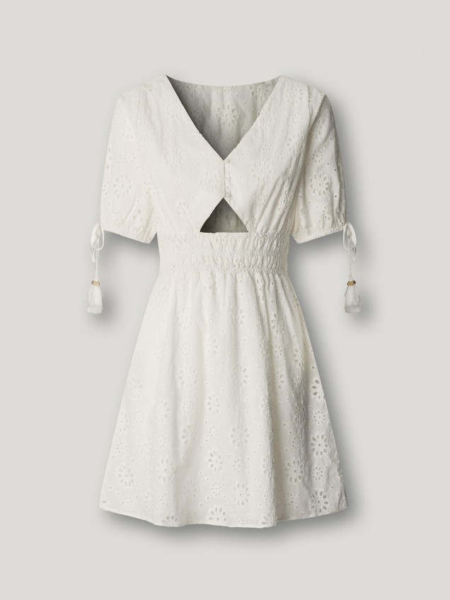 Vestido Curto com Detalhes Abertos