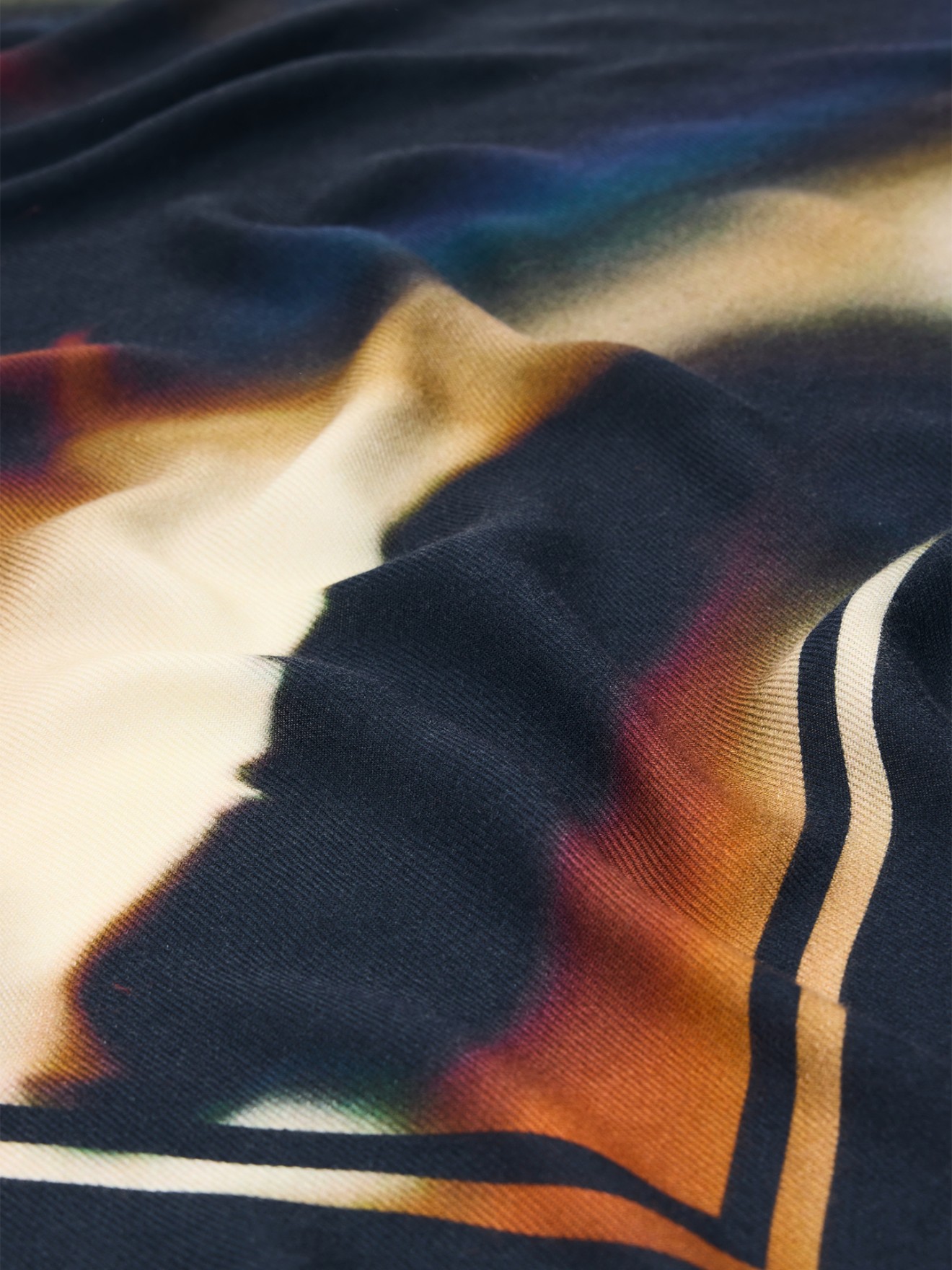 Foulard Retangular com Padr�o Floral