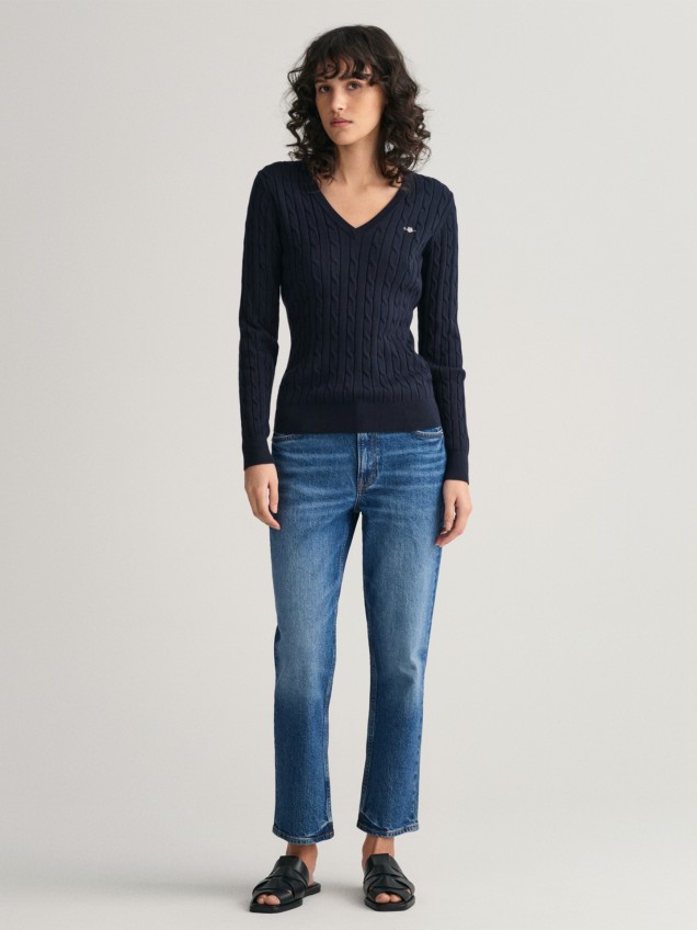 Camisola de Malha com Decote em V