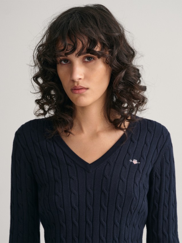 Camisola de Malha com Decote em V