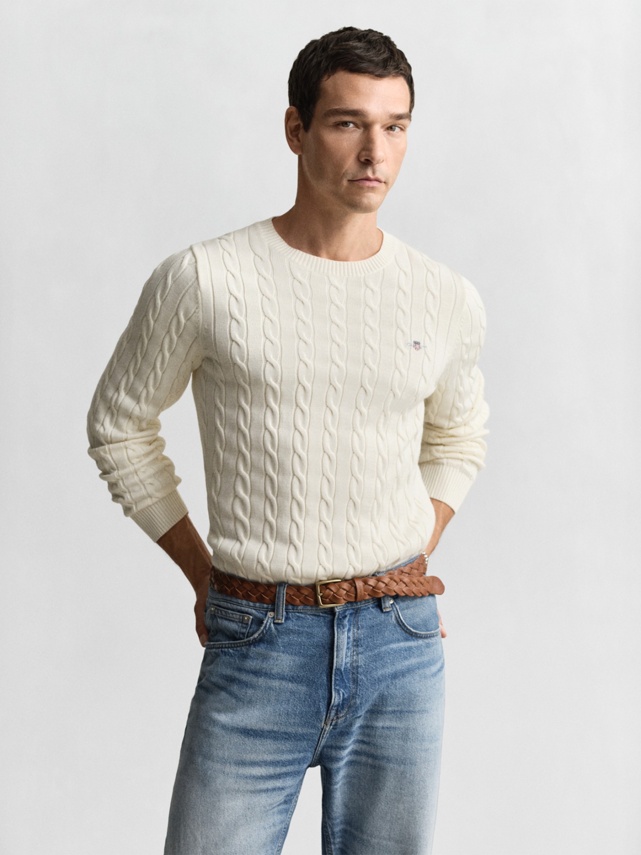 Camisola em Malha Trançada