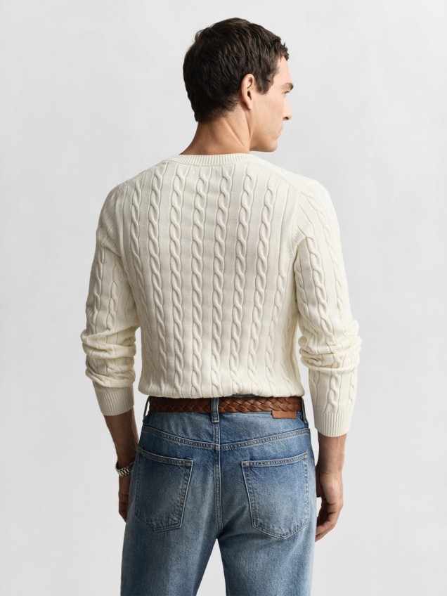 Camisola em Malha Trançada