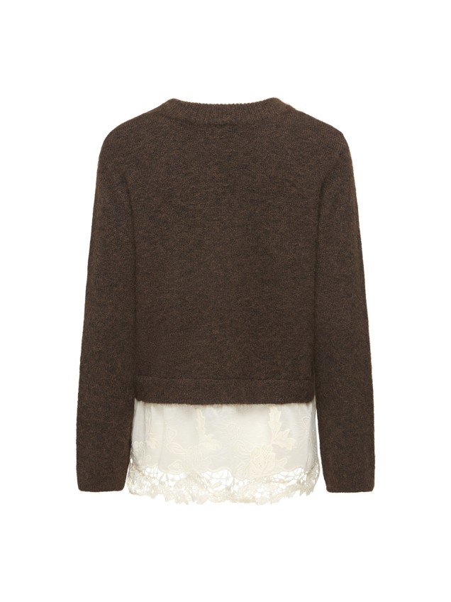 Camisola de Malha com Renda
