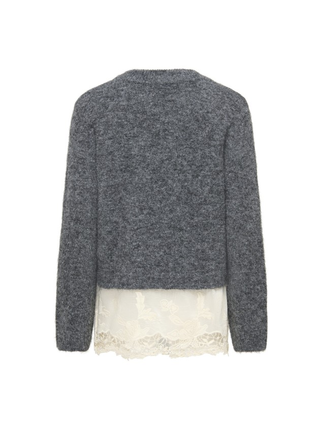 Camisola de Malha com Renda