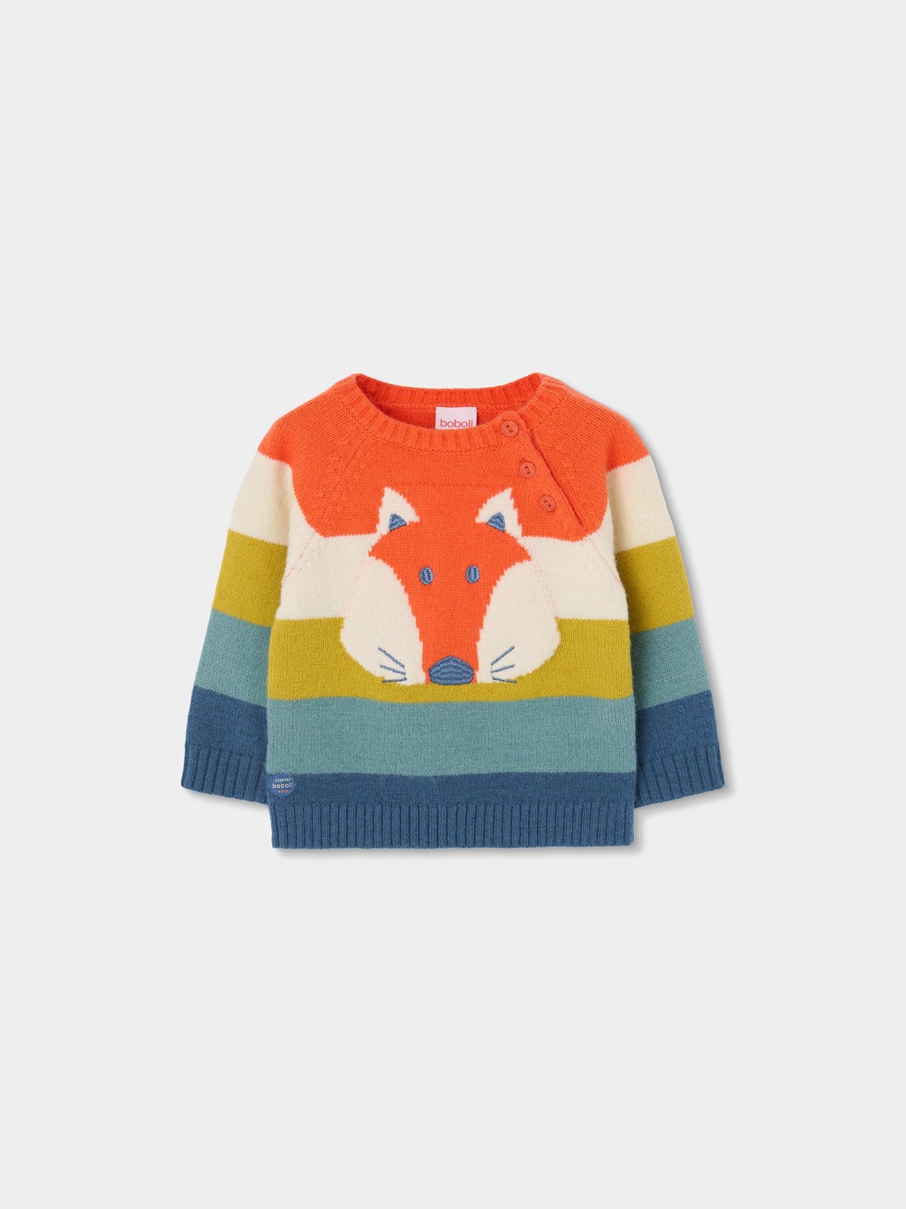 Camisola de Malha com Desenho de Raposa