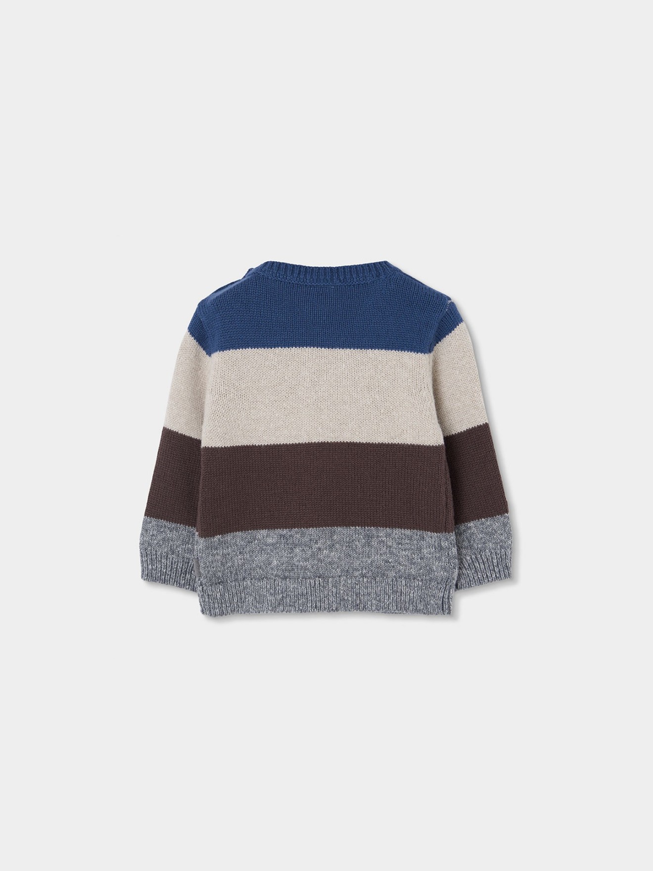 Camisola de Malha às Riscas com Botões