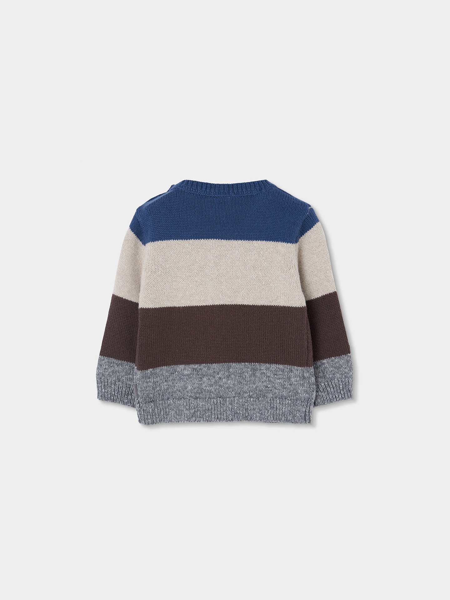 Camisola de Malha às Riscas com Botões