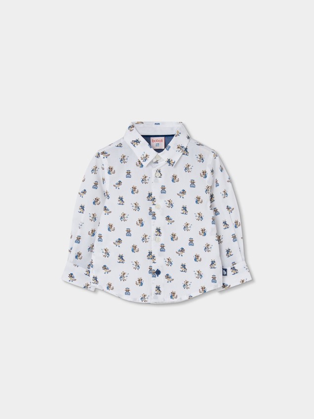 Camisa Estampada de Manga Comprida