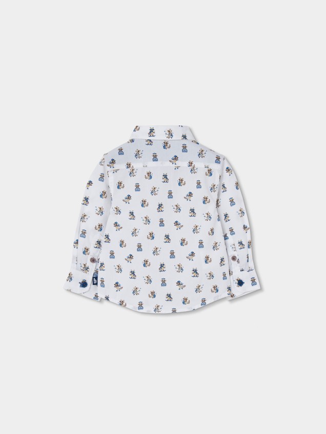 Camisa Estampada de Manga Comprida