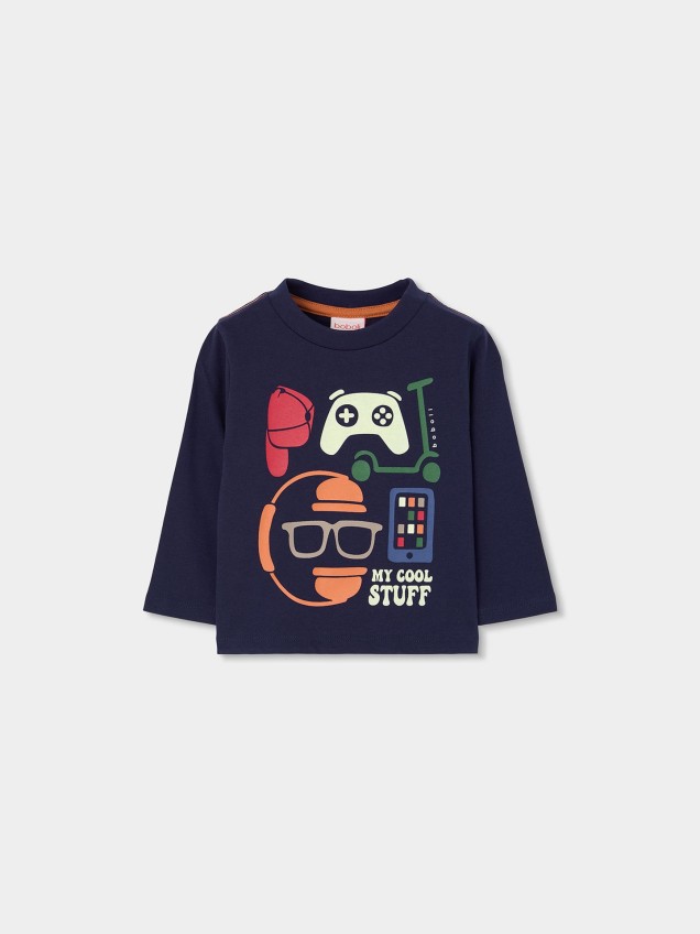 Camisola de Manga Comprida com Estampado