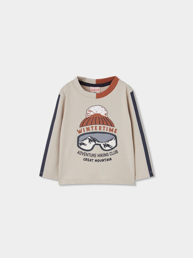 Camisola de Manga Comprida com Estampado