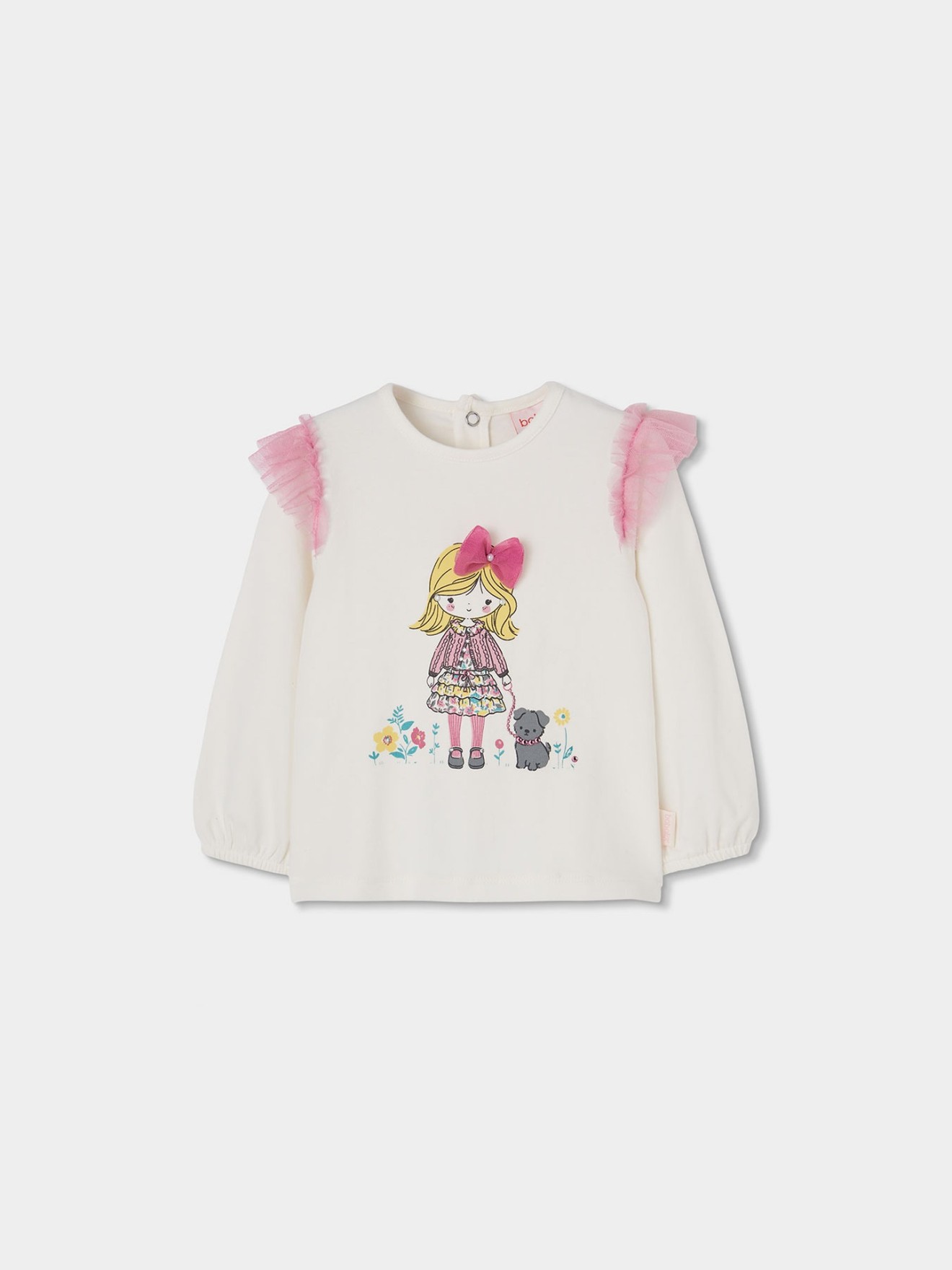 Camisola de Manga Comprida com Folhos