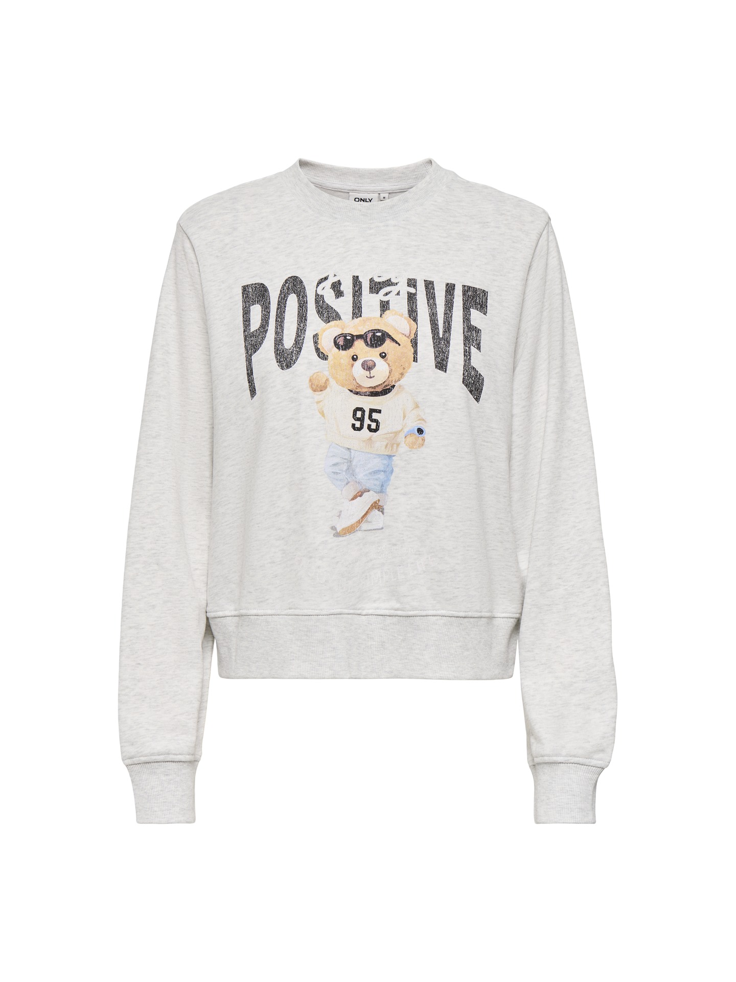 Sweatshirt com Gola Redonda e Estampado