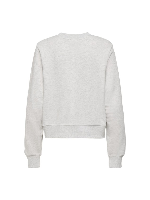 Sweatshirt com Gola Redonda e Estampado