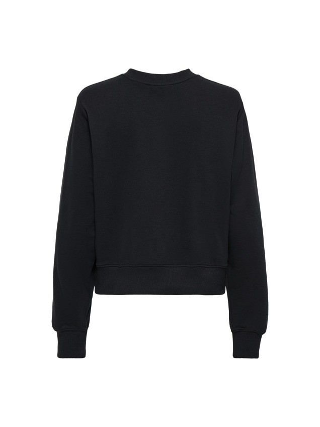 Sweatshirt com Gola Redonda e Estampado