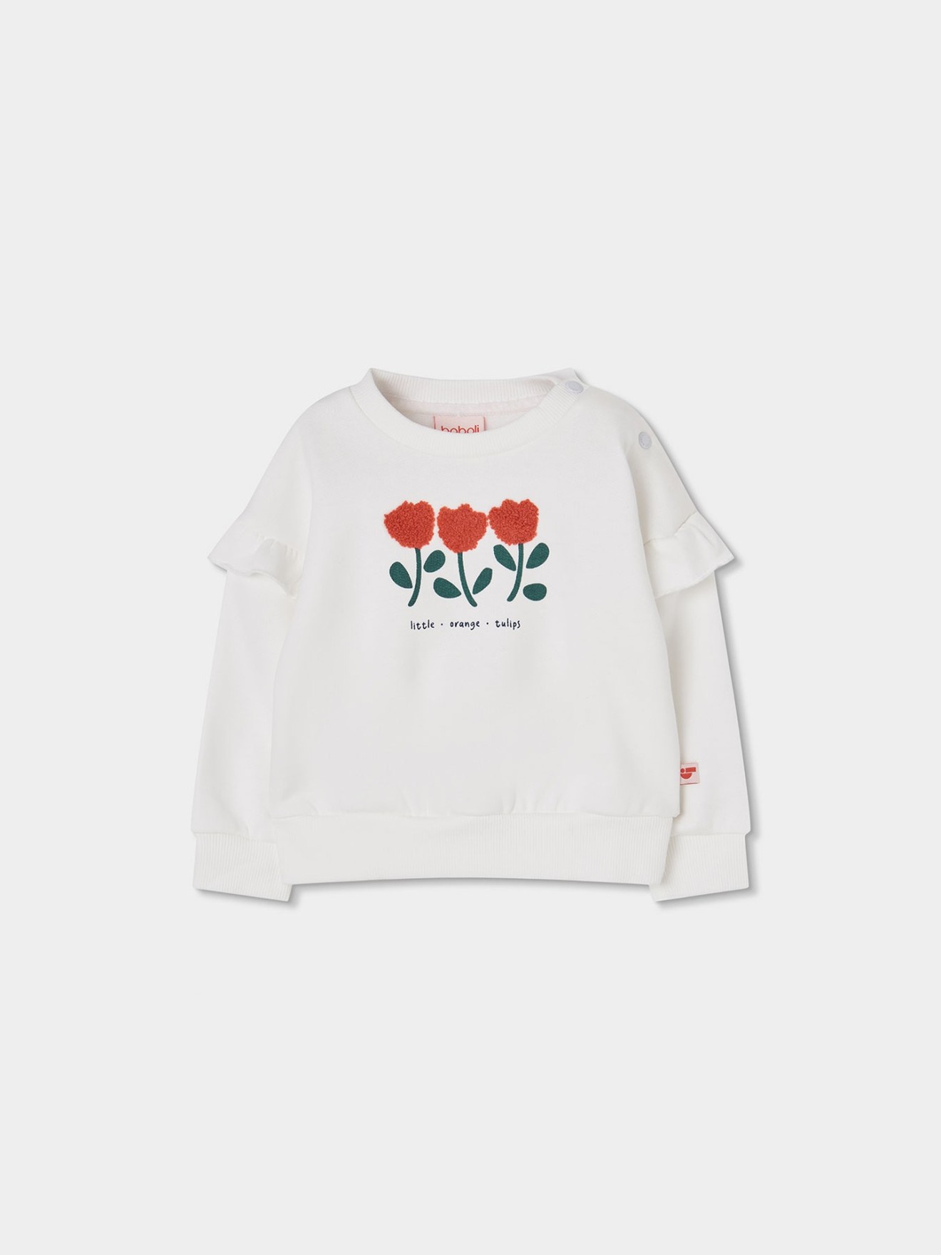 Sweatshirt com Folhos nos Ombros