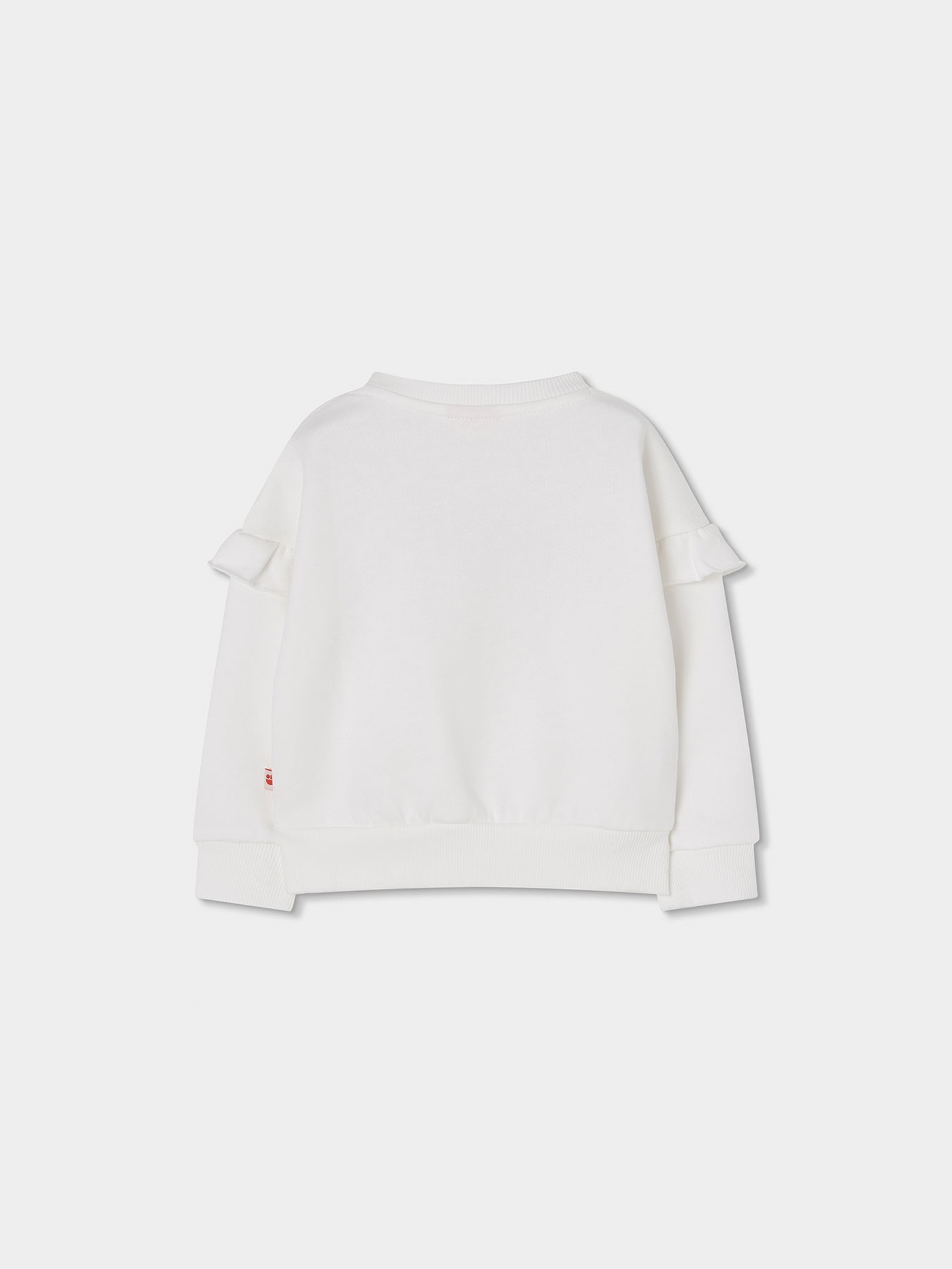 Sweatshirt com Folhos nos Ombros
