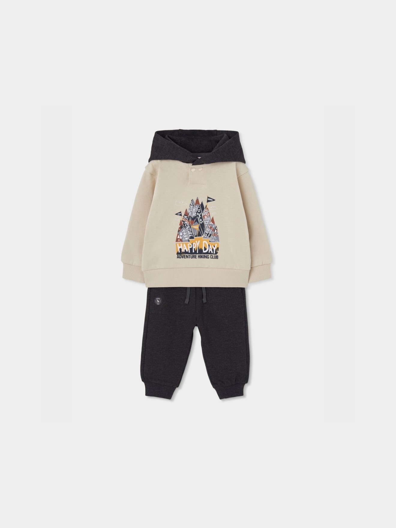 Fato de Treino com Capuz e Estampado