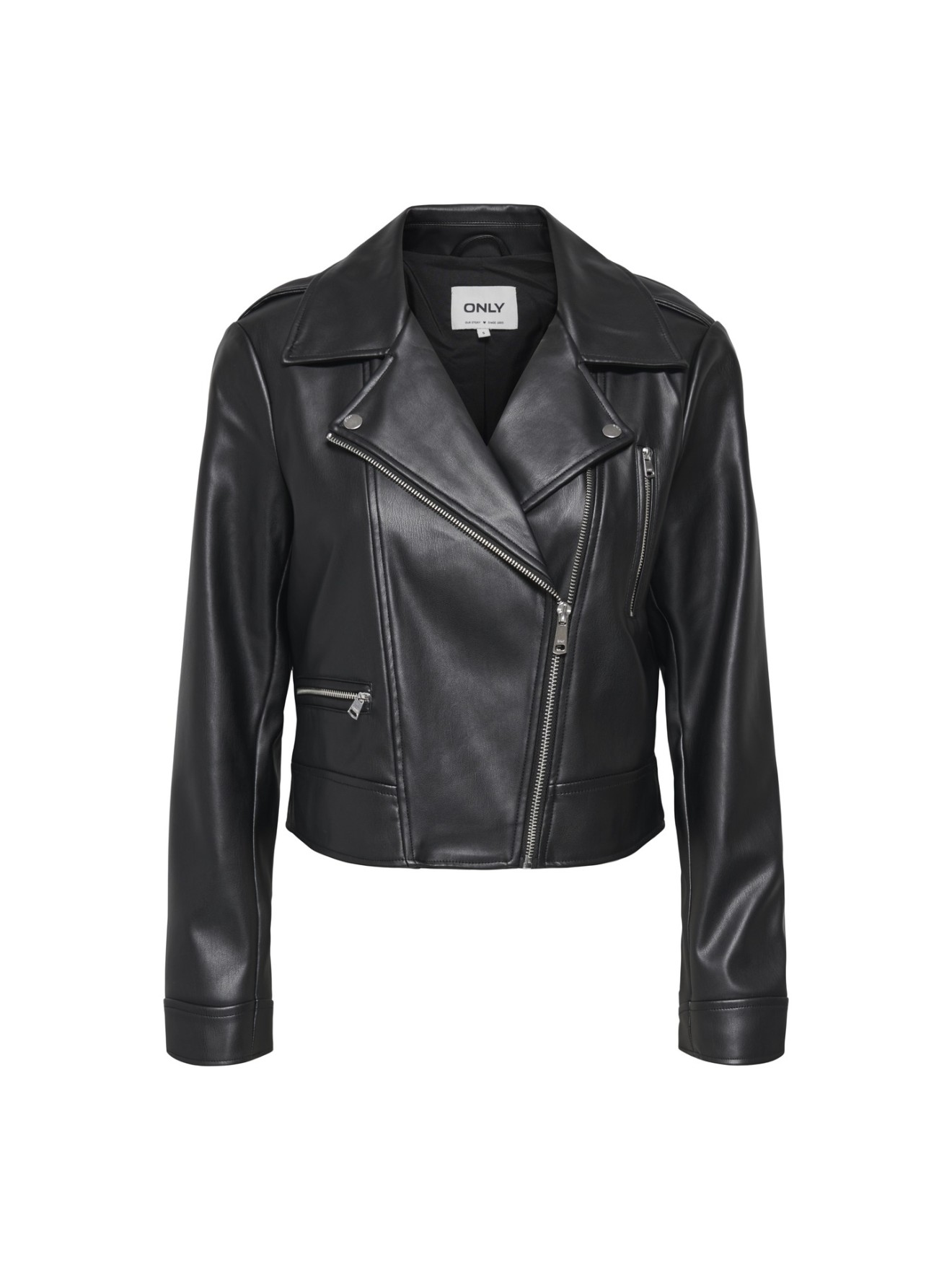 Blus�o Estilo Biker com Fecho de Correr