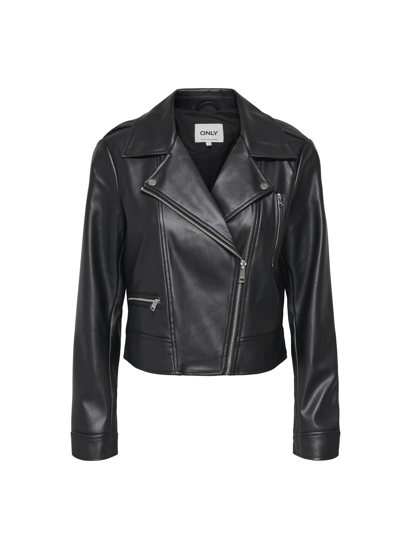 Blusão Estilo Biker com Fecho de Correr