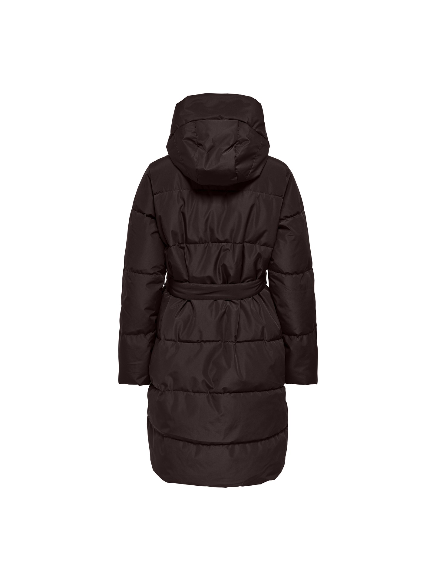 Parka Acolchoada com Capuz e Cinto