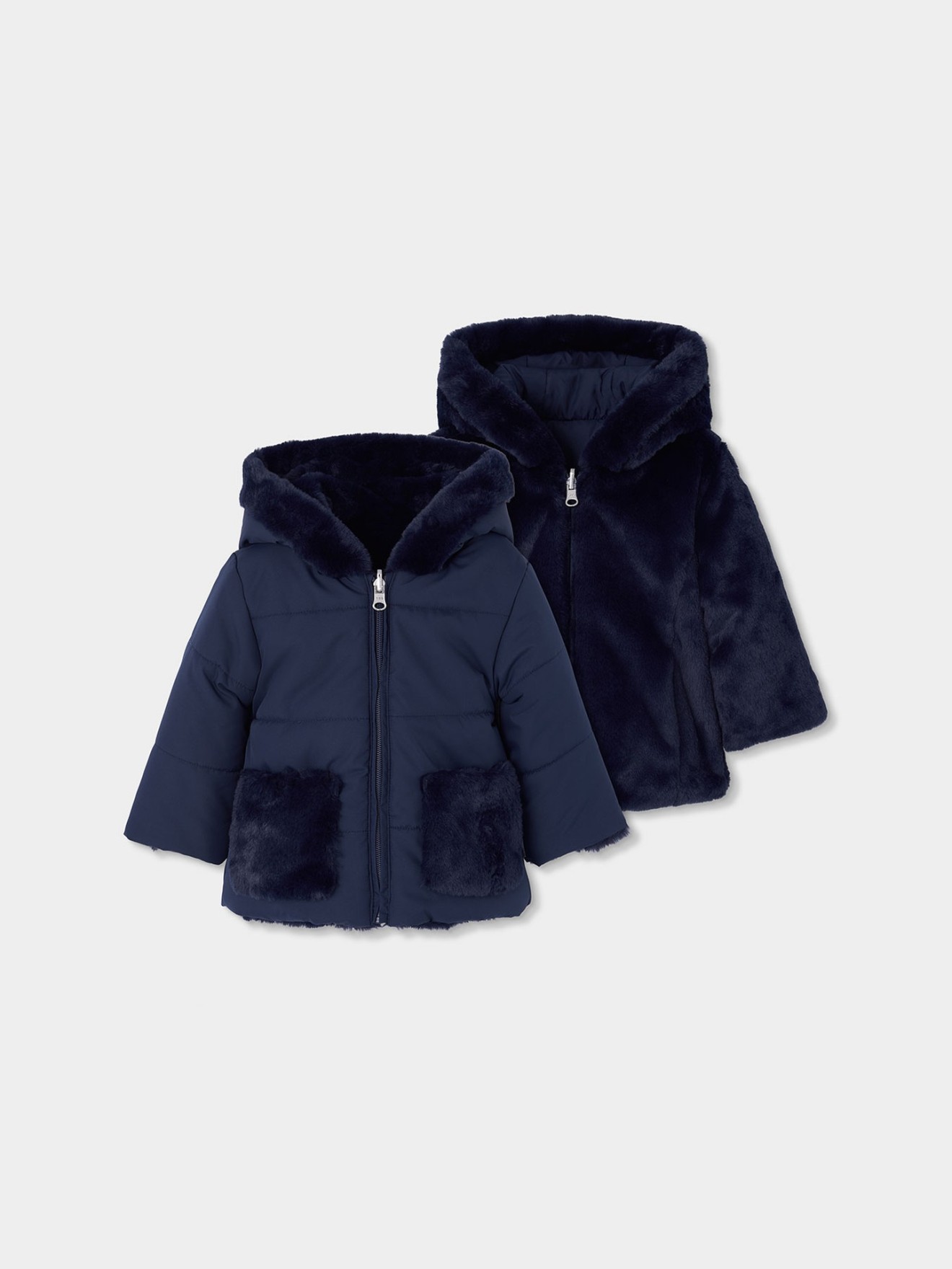 Parka Reversível com Capuz