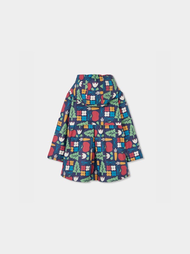 Gabardina Estampada com Capuz