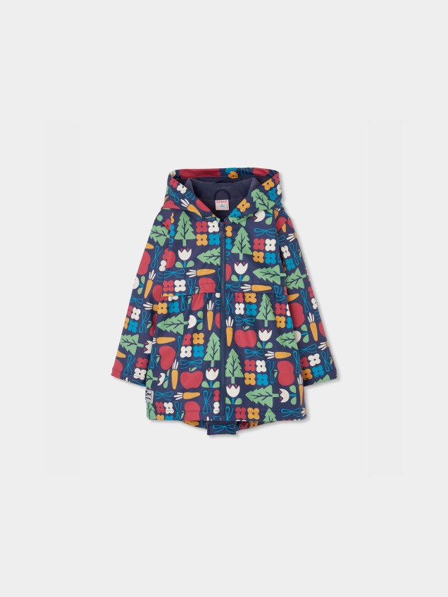Gabardina Estampada com Capuz