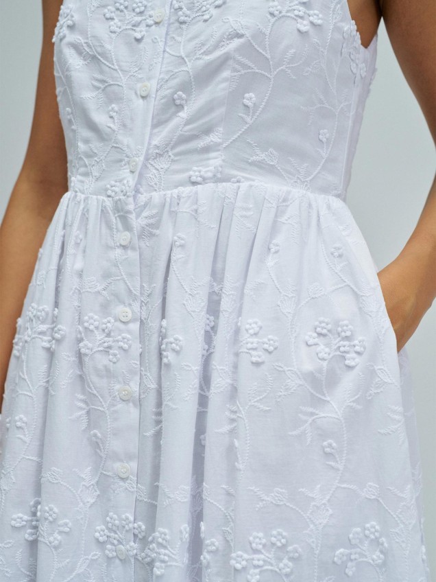 Vestido Midi com Bordados