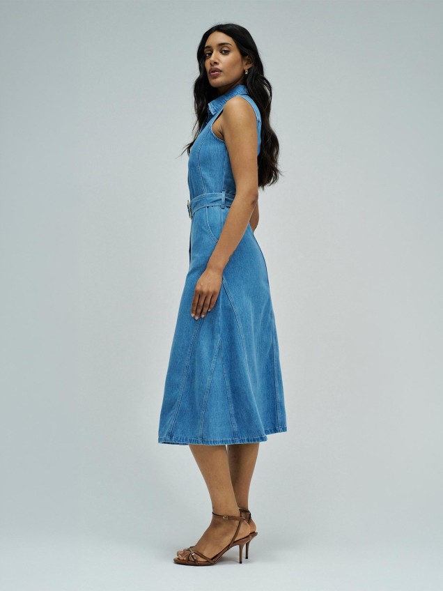 Vestido Midi em Lightdenim