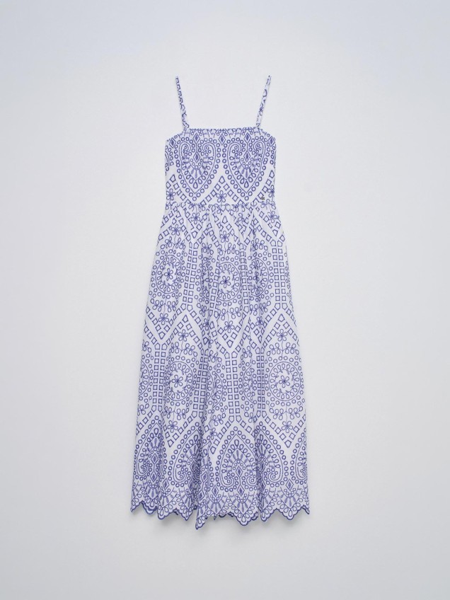 Vestido Midi com Bordados