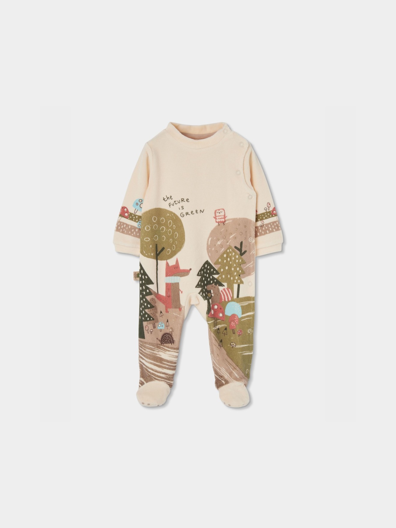 Fato de Bebé Estampado com Pés