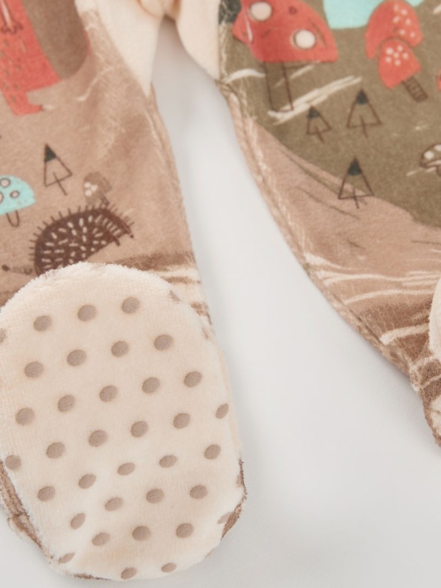 Fato de Bebé Estampado com Pés
