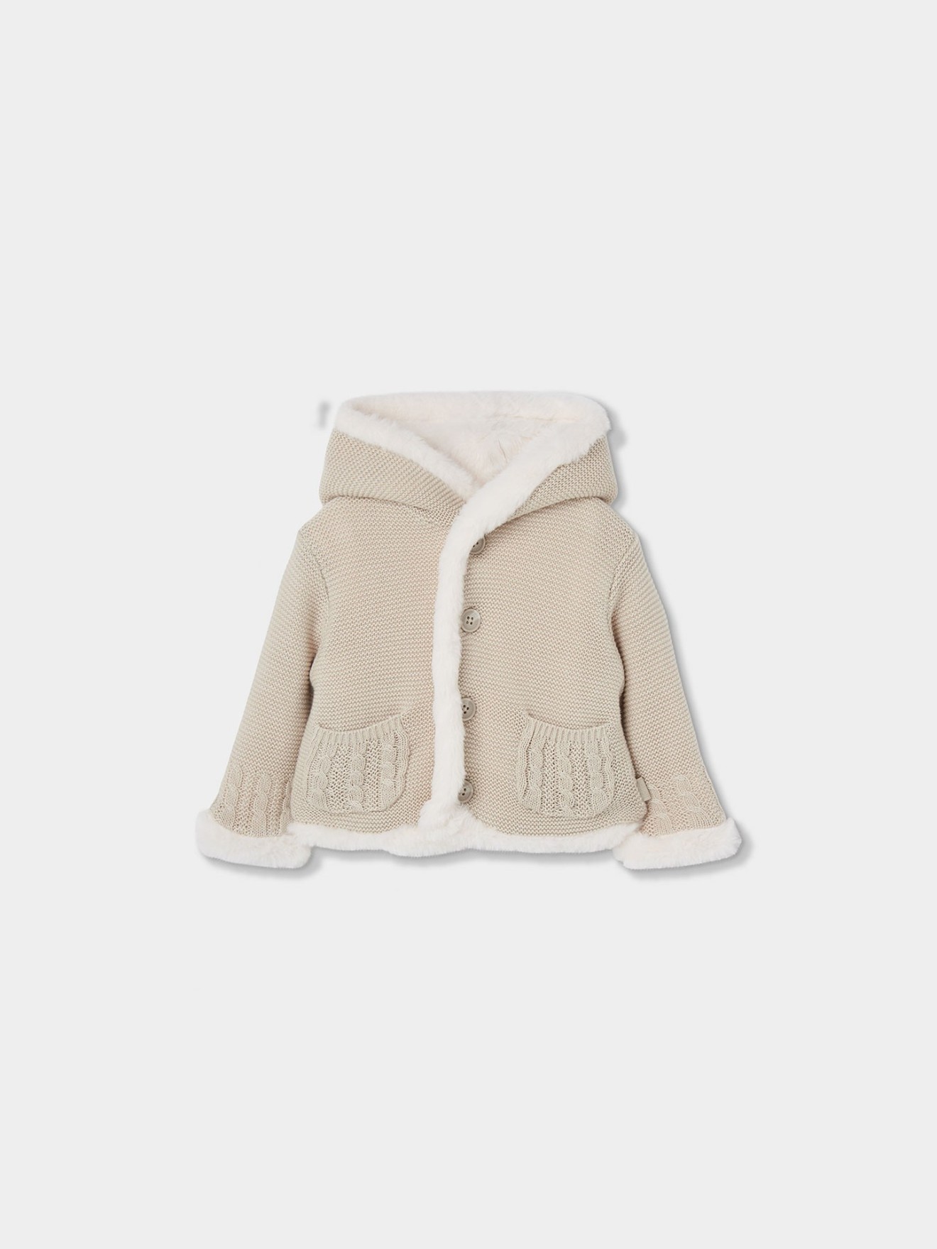 Casaco de Malha com Capuz para Beb�