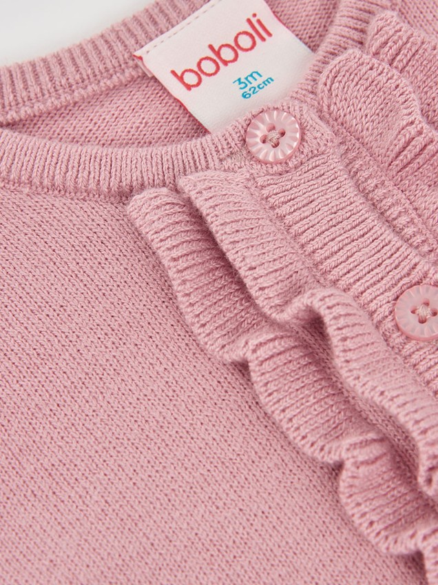 Casaco de Malha com Folhos para Bebé