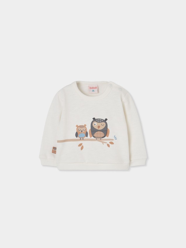 Sweatshirt com Decote Redondo